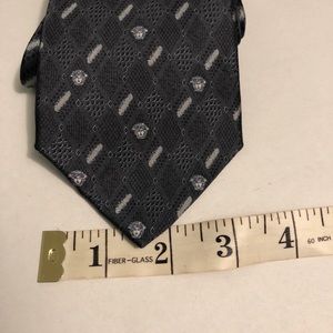 Black silver Versace men’s tie Medusa